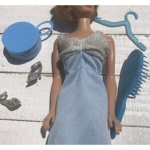 1978 Superstar Vtg Barbie Wards Exclusive Sophisticated Formal Gown Blue Dress